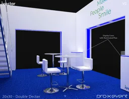 20x30 Island booth design by Pro-X Exhibits